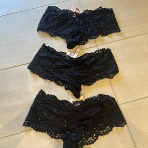 3 Victoria Secret Lace Hipster Panties